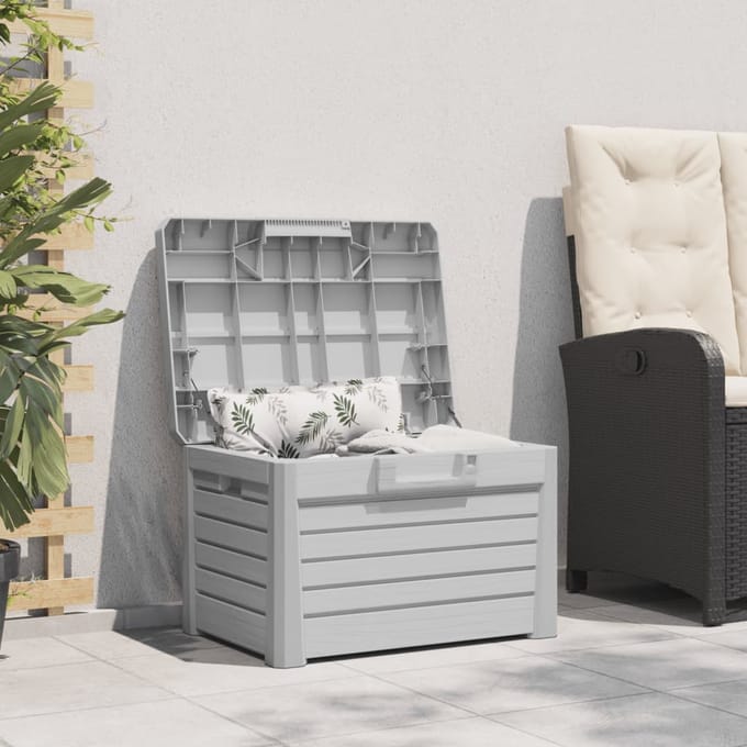 vidaXL - Kussenbox - 73x50,5x46,5 - cm - polypropeen - grijs