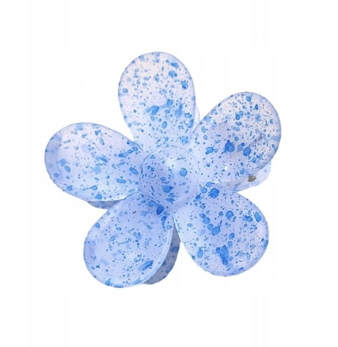 Bloem Haarclip Blauw - Grote Elegante Haarclip voor Dames