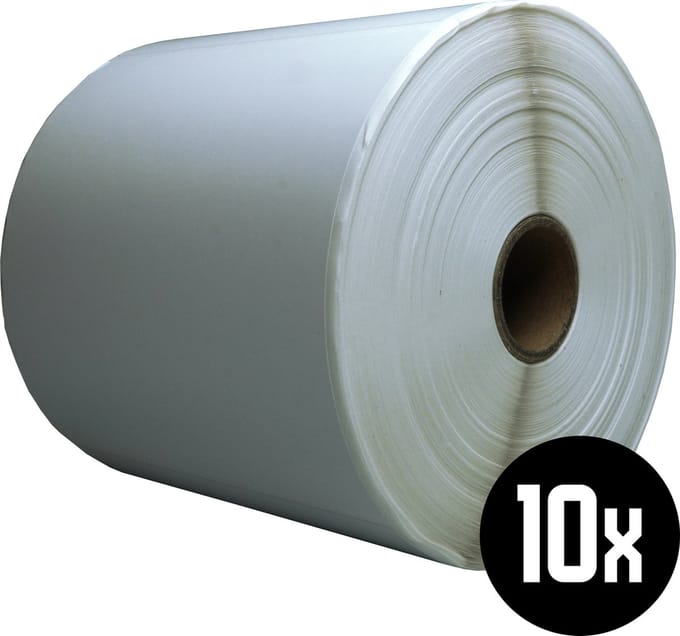 DULA Compatible Zebra Labels 102x102mm - 700 etiketten per rol - kern 25mm - Wit - Permanent - 10 rollen