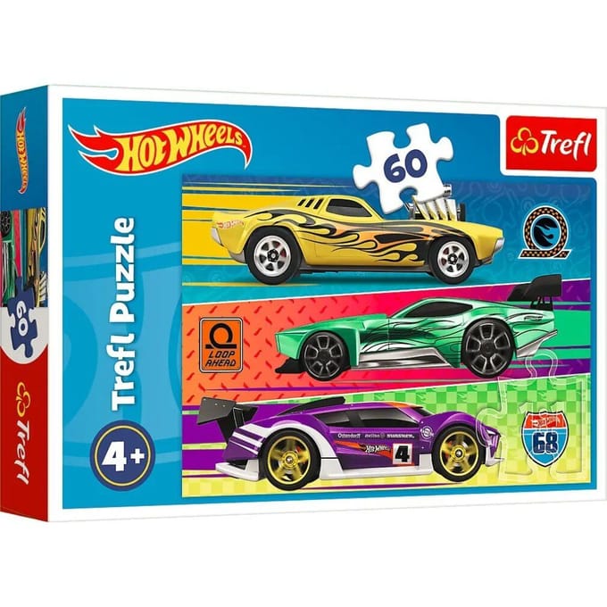 Trefl Hot Wheels Serie - Legpuzzel - 60 Stukken - 33 x 22 cm