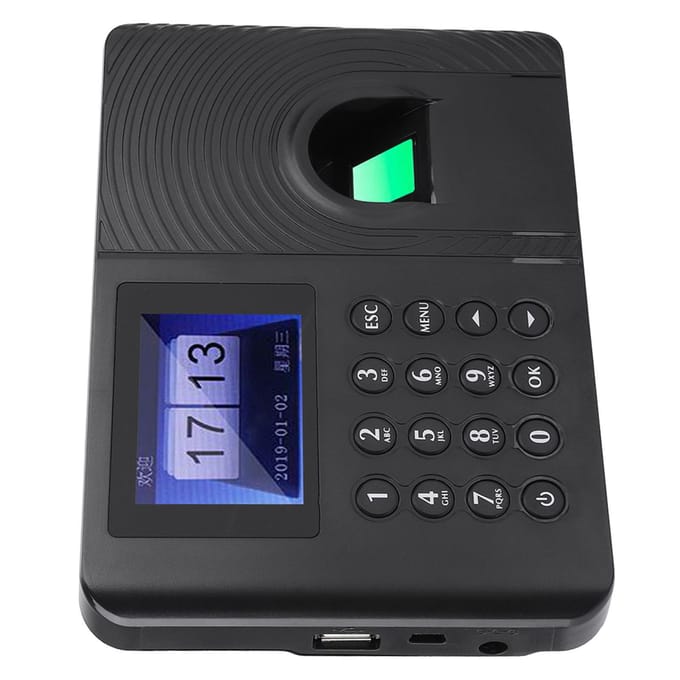 Biometrische Vingerafdruk Tijdregistratie Recorder Herkenningsapparaat Toegangscontrole blue