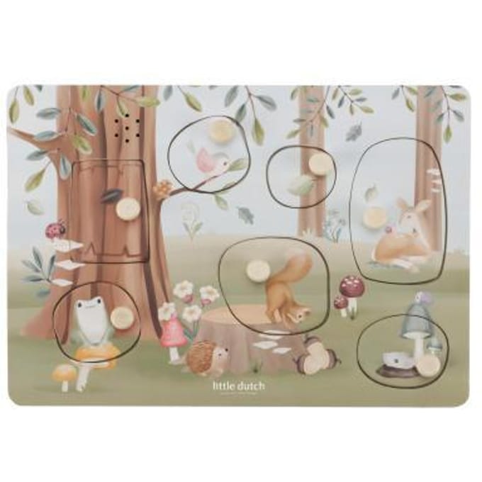Little Dutch Geluidenpuzzel hout Forest Friends Multi unisex