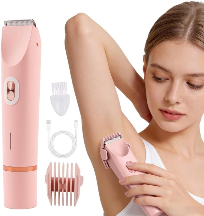 QORA® Bikinitrimmer - Trimmer - Roze - 19cm x 7cm x 6cm