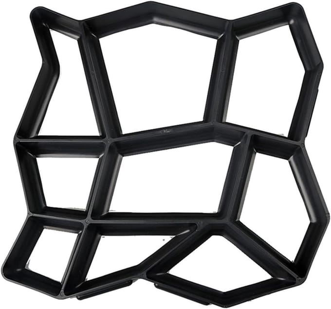 Beton Mal - Pad Maker - Tuinpad Maken - Herbruikbaar Plastic - 35x35x3.5cm - Zwart