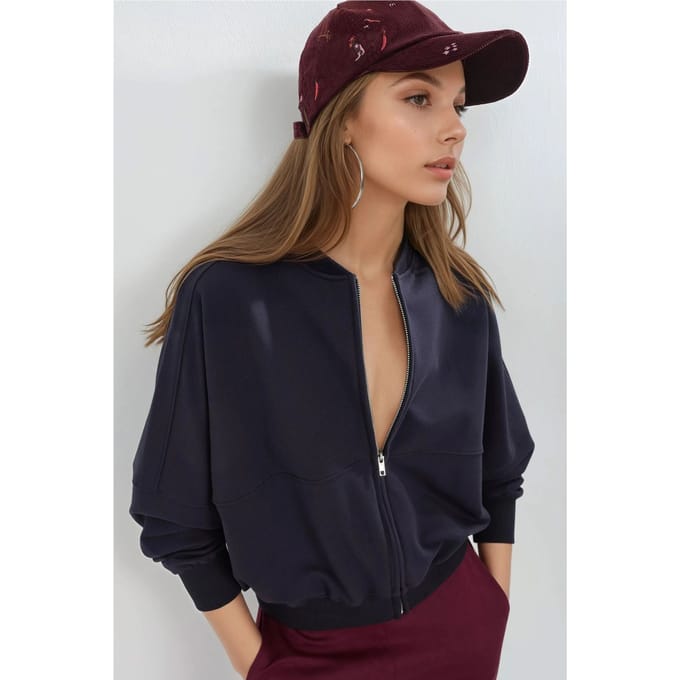 Ontspannen Pasvorm Volledige Rits Sweater
