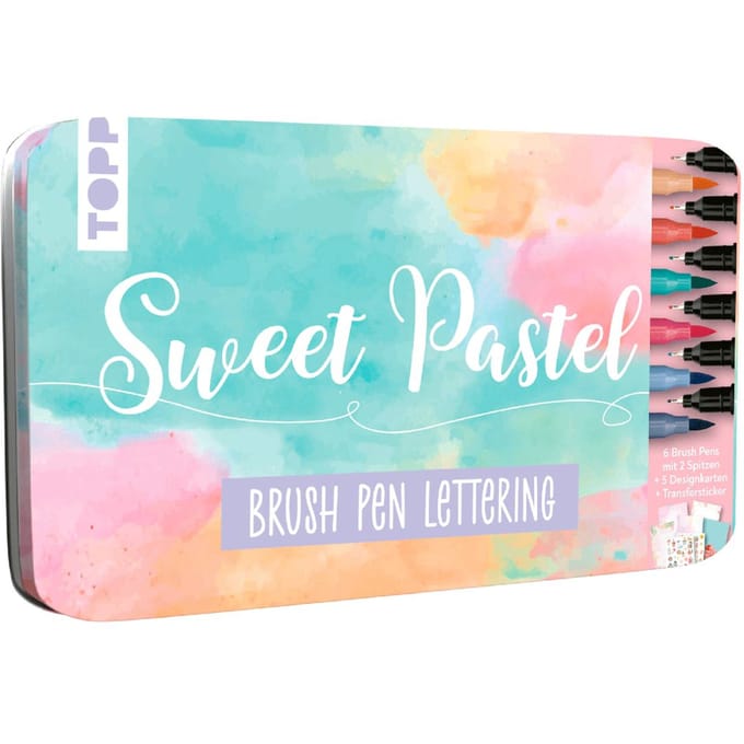 Design doos Brush Pen Lettering "Sweet Pastel"