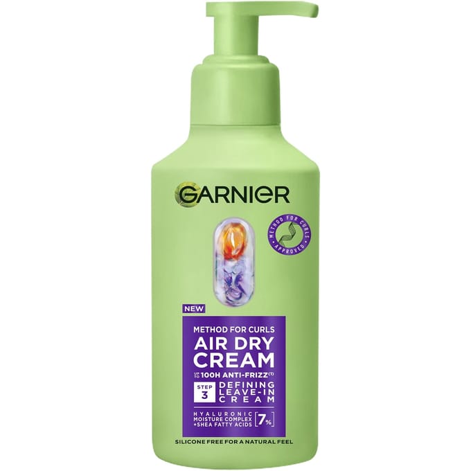 Garnier Method for Curls Shampoo, Conditioner and Air Dry Cream Bundle