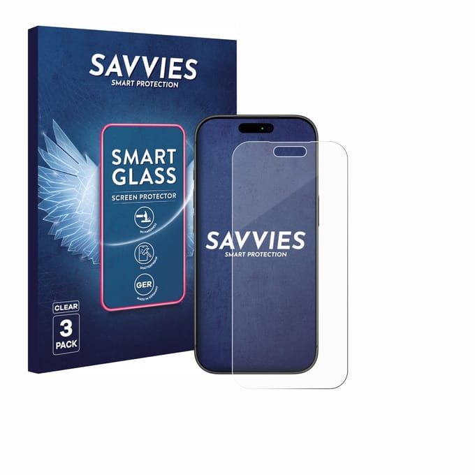 3 Stuks Savvies Screenprotector - geschikt voor Apple iPhone 17 Pro Max - beschermfolie glas transparant