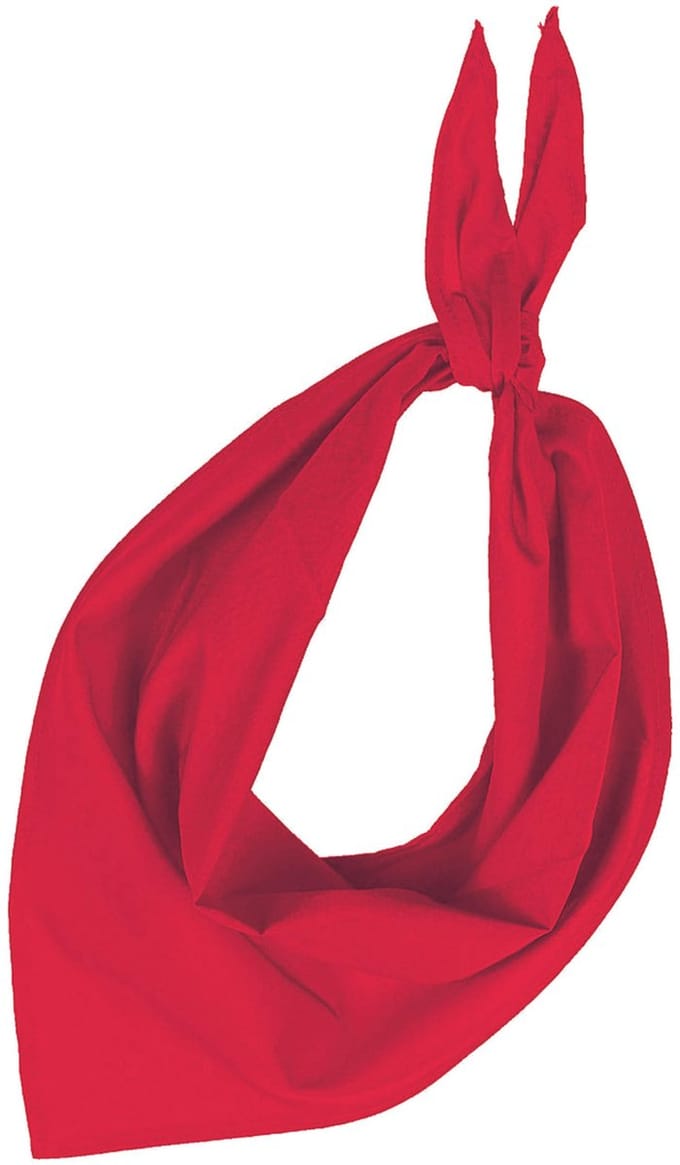 Kariban Bandana rood - Hals zakdoek van 80% polyester en 20% katoen