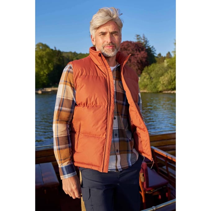 Mountain Warehouse Heren Rock Gewatteerd Gilet (Gebrande sinaasappel)