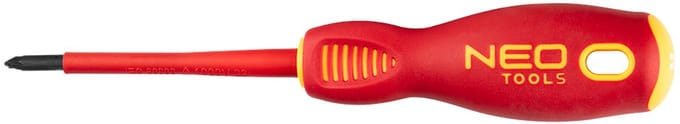 NEO Plus-Min Schroevendraaier - Isolatie 1000V - SL/PZ1 - 80mm - Trapeziumvormige Handgreep
