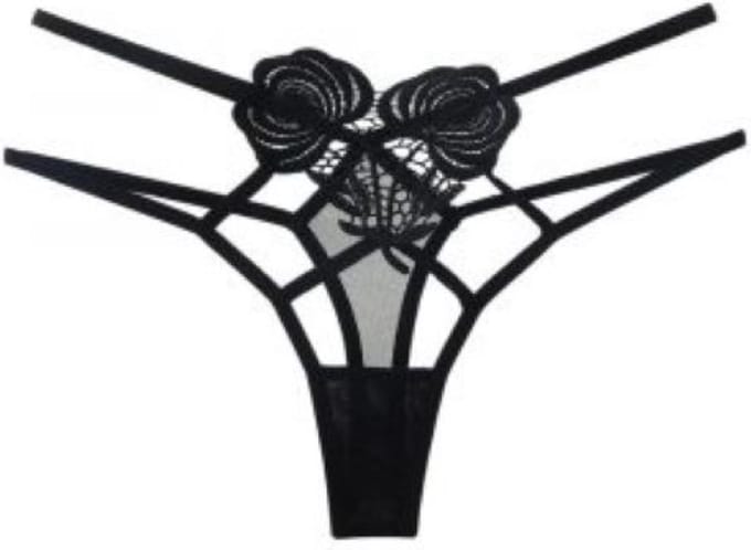 String-Dames-Sexy-Zwart-Opwindend-Lingerie-Kant-Bloemetjes-Erotisch-Goedkoop