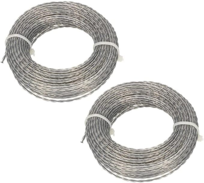 2 Rollen Kernversterkte Trimmerdraad voor Grasmaaier - Verschillende Diktes 2.0-3.0 mm, Totaal 30 Meter