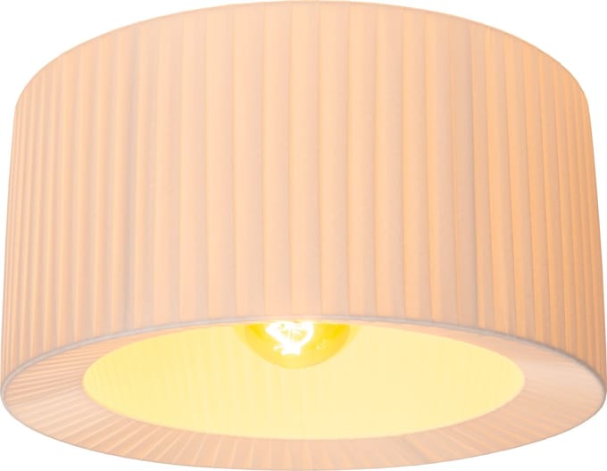 Lucide FOLD - Plafonnière (Plafondlamp) - Ø 40 cm - 1xE27 - Wit - Japandi