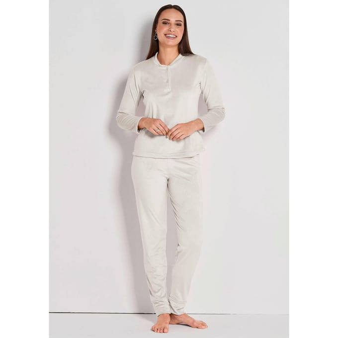 Huispak van zachte fleece - gebroken wit - Gr. 46 van Goldner Fashion