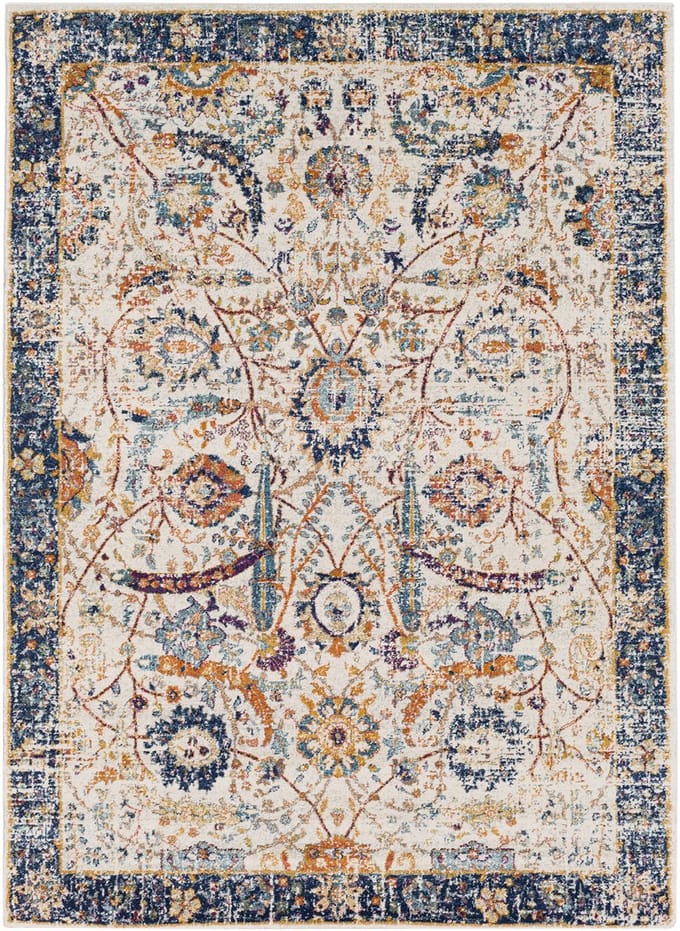 SURYA - KUSH Vintage Oosters Blauw Tapijt