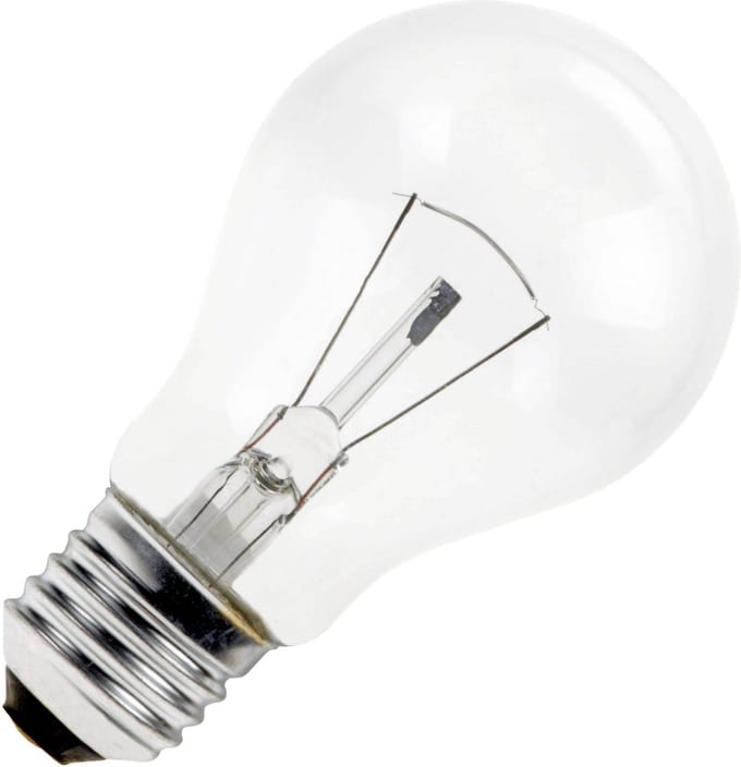 Schiefer E27 Gloeilamp | 75W 2700K 650lm 235V | Dimbaar
