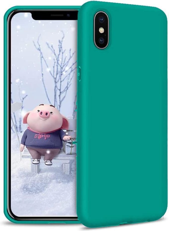 HB Hoesje Geschikt voor Apple iPhone XS Max - Turquoise - Siliconen Back Cover