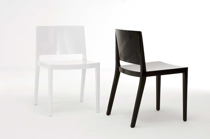Kartell - Lizz Mat stoel - mat gekleurd - zwart