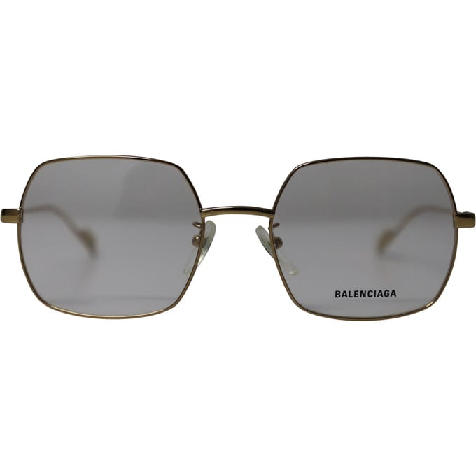 Balenciaga BB0090O 003 Vierkante Zonnebril in Goudmetaal