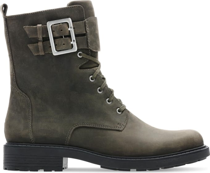 Clarks Orinoco2 Lace Dames Laarzen - Dark Olive Lea - Maat 42
