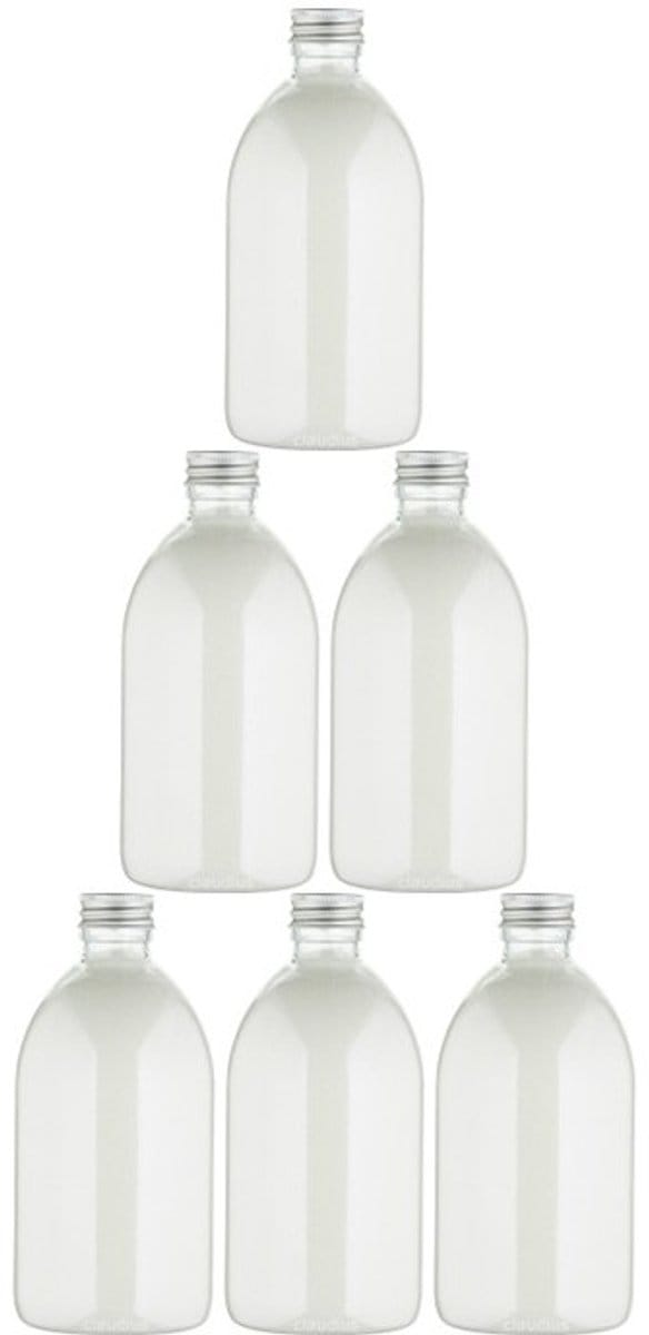 Scrubzout White Lotus - 650 gram - Fles met aluminium dop - set van 6 stuks - Hydraterende Lichaamsscrub