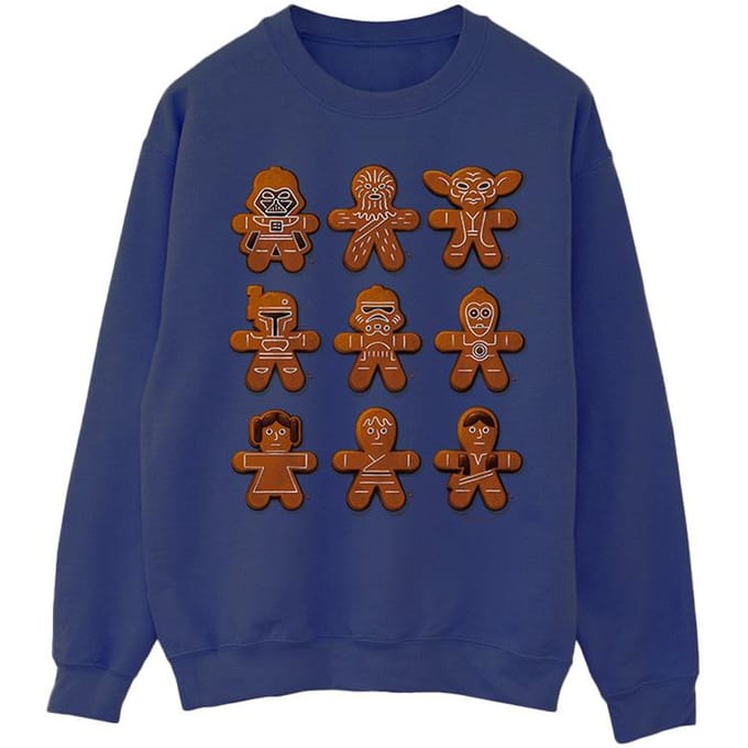 Star Wars Heren Kerstmis Peperkoek Sweatshirt (Marineblauw)