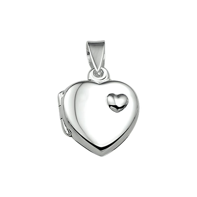 Glams medaillon hart - Zilver