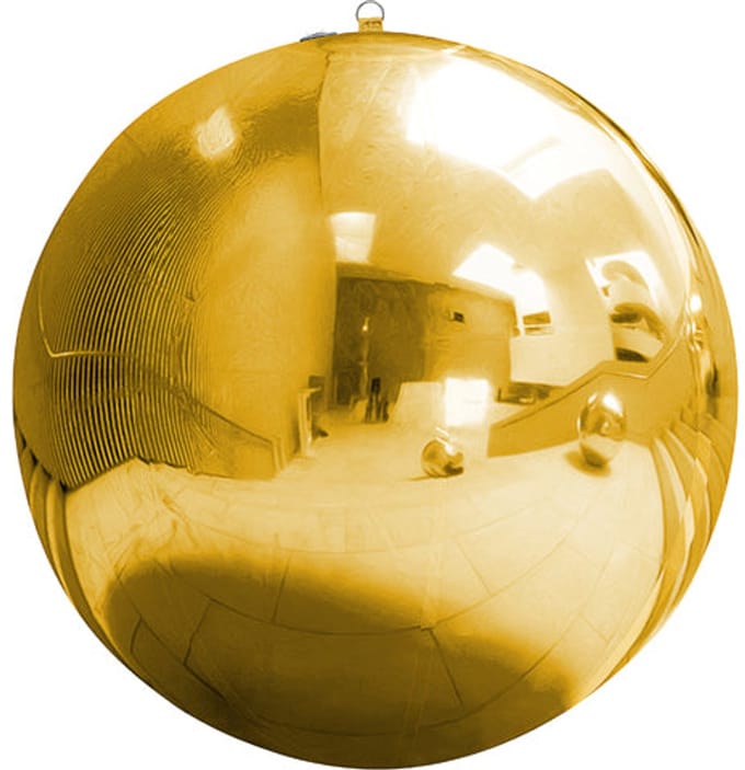 Gouden spiegelbol, ca. 120 cm