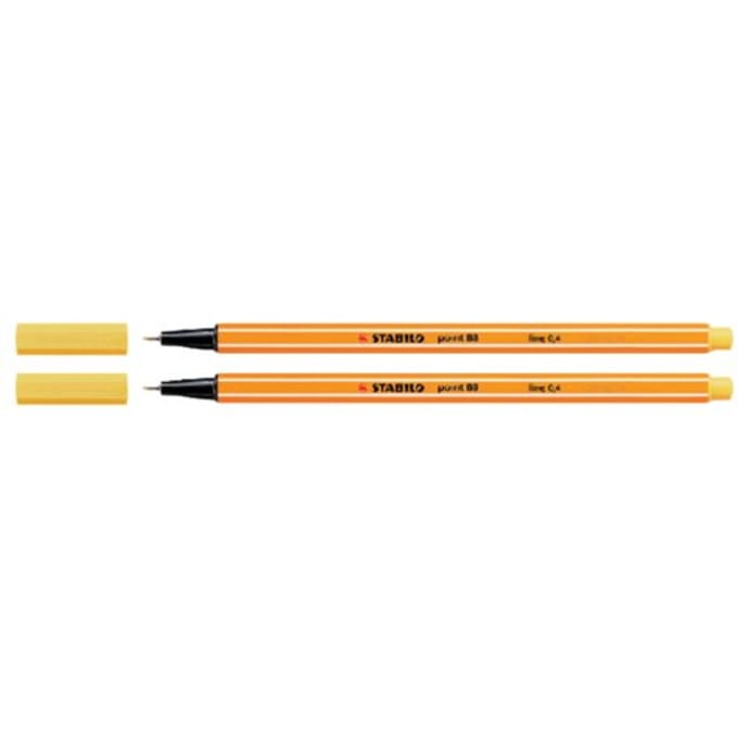 STABILO point 88 - Fineliner 0,4 mm - Geel - per stuk