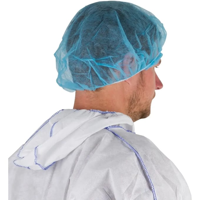 MM Eurotool Blauwe wegwerp haarnetjes - elastisch en hygiënisch - 100 stuks