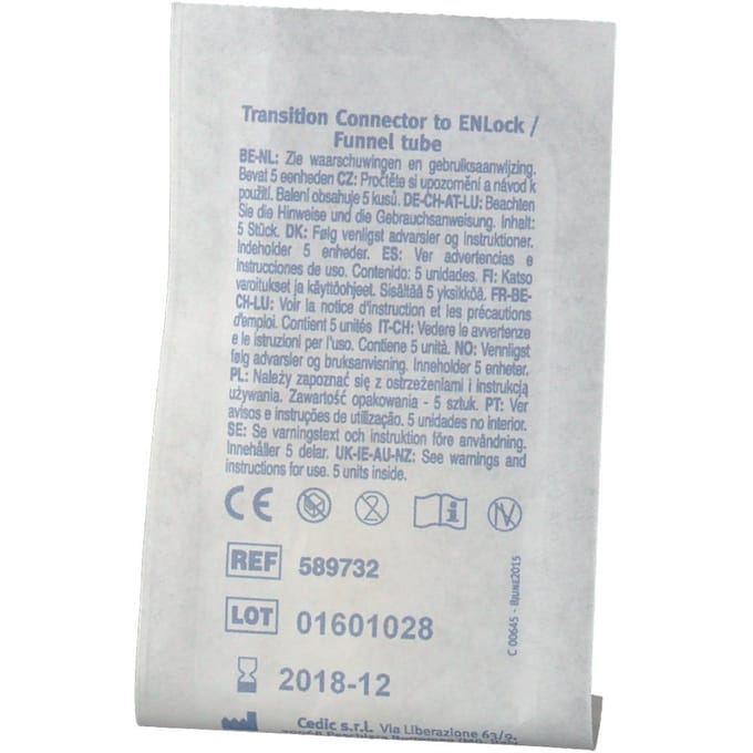 Nutricia Flocare Overgangsconnector Conische Sonde 589732 5 Infuusset