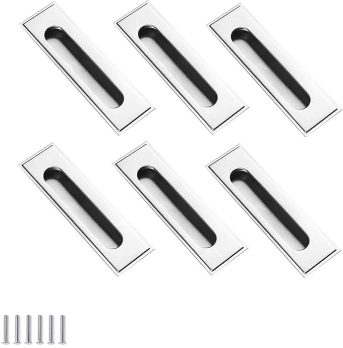 Dailygoods- Handvat Zilver 128mm - Verborgen Handvat - Inbouw