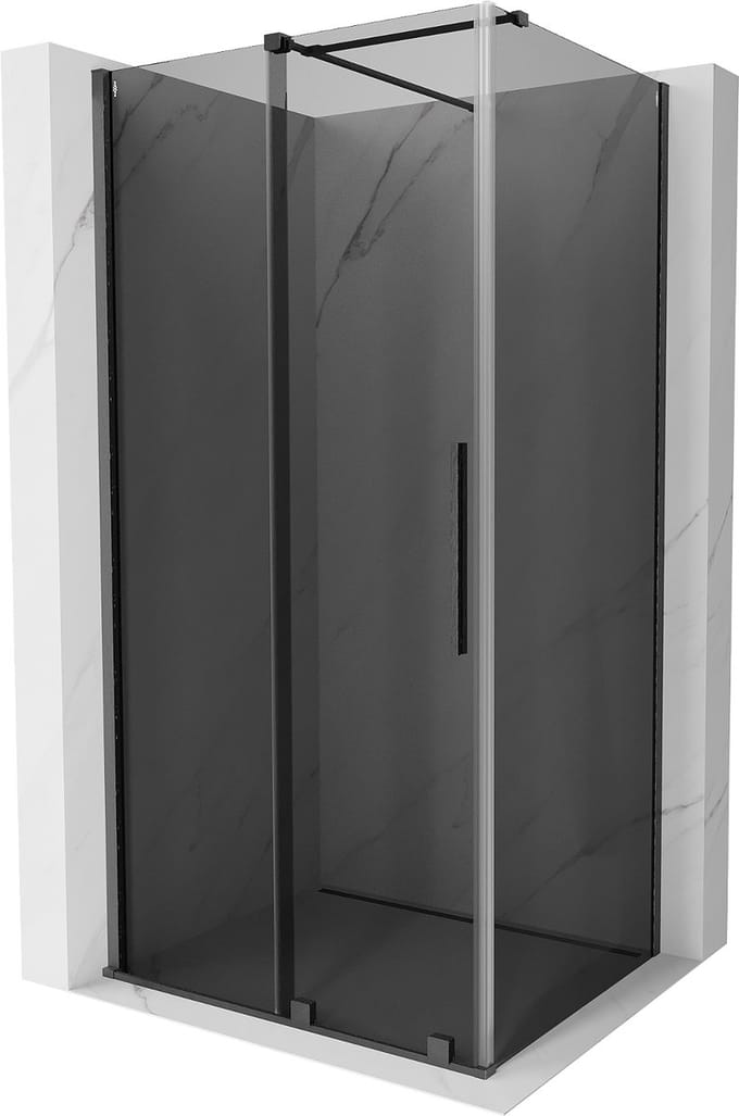 Mexen Velar inloopdouche schuifdeur 110 x 70 , grafiet, geborsteld gun gray - 871-110-070-41-66