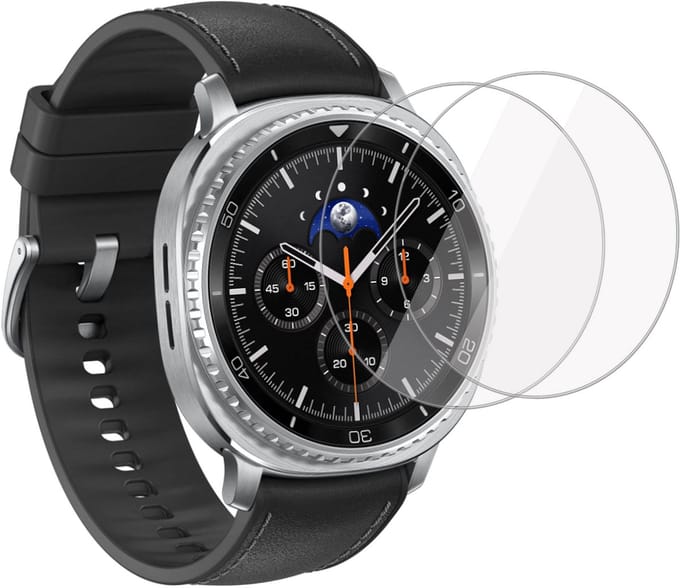 2x Folie Screenprotector Geschikt voor Samsung Galaxy Watch 8 Classic - Screenprotector - Beschermglas Folie