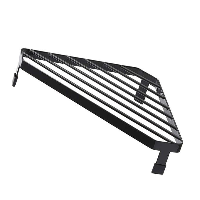 Étagère d'angle triangulaire Organisateur de comptoir Métal Fer Multifonction Étagère d'angle pour comptoir black