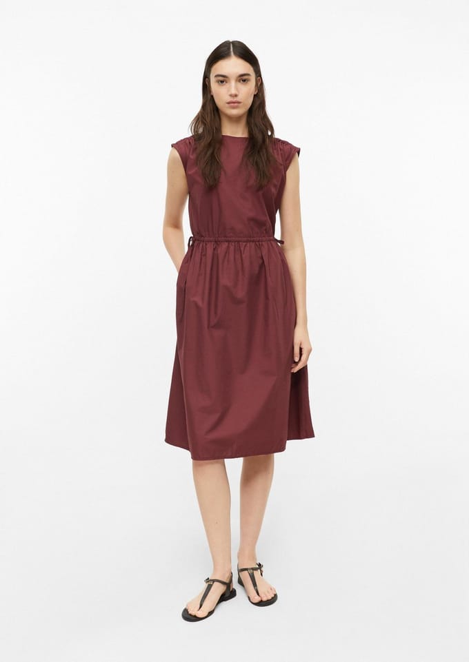 s.Oliver - female - Midi-jurk met verstelbare taille en steekzakken