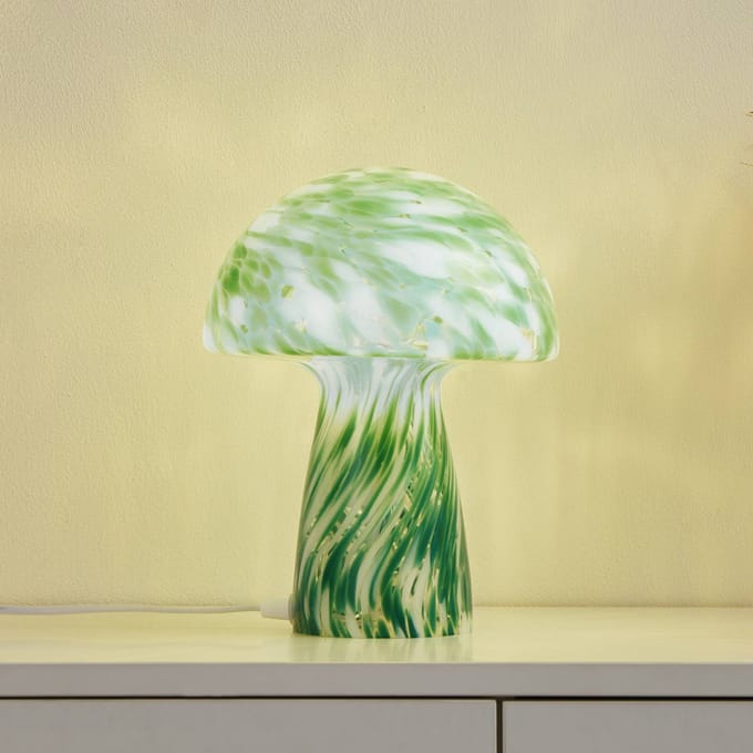 Lindby - Tafellamp - 1licht - Glas - H: 28 cm - E27 - groen, wit