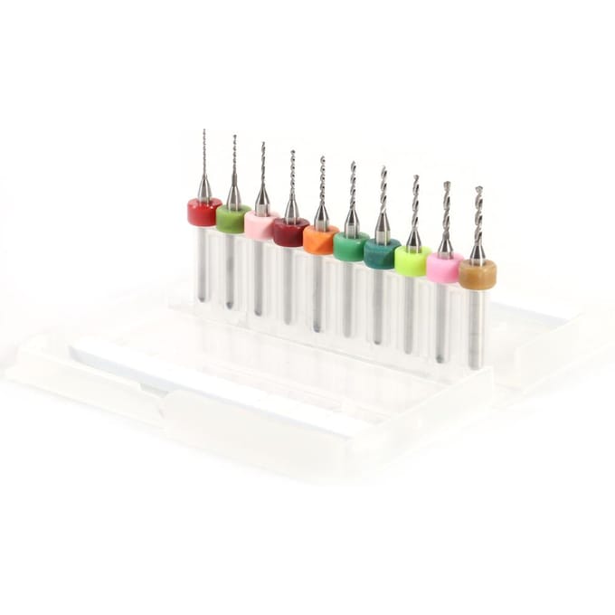 10 stuks 0.61.5mm Gecementeerd Carbide Mini Micro Boortjes voor CNC PCB Printplaat
