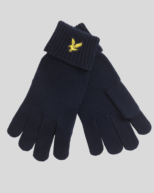 Lyle & Scott Merinowolmix Handschoenen - Marineblauw