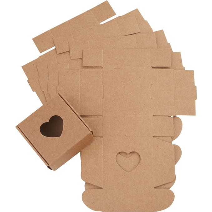 VBS Vouwdoos "Vierkant met hart", 5 stuks