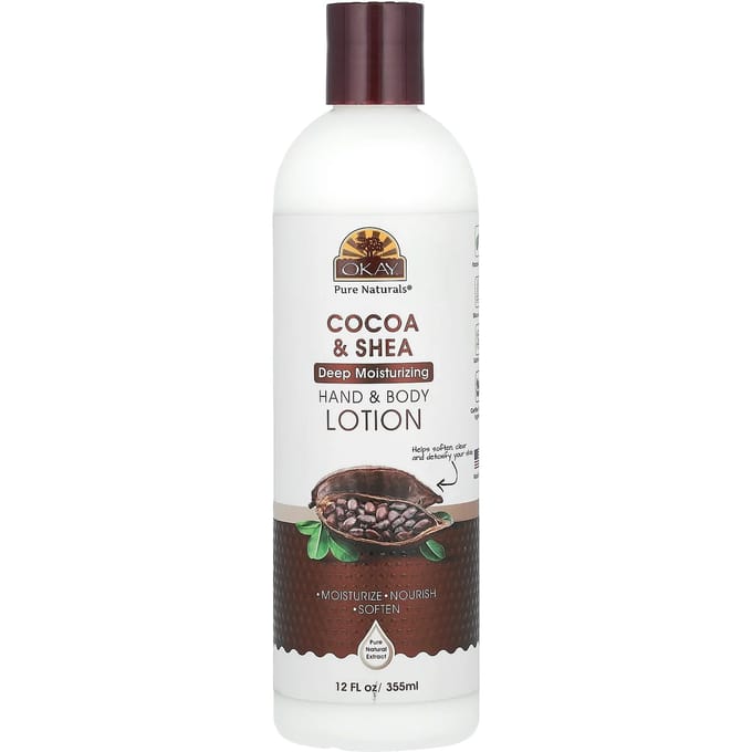 Hand- & Bodylotion, Cacao- & Sheaboter, 355 ml(12 fl oz) white