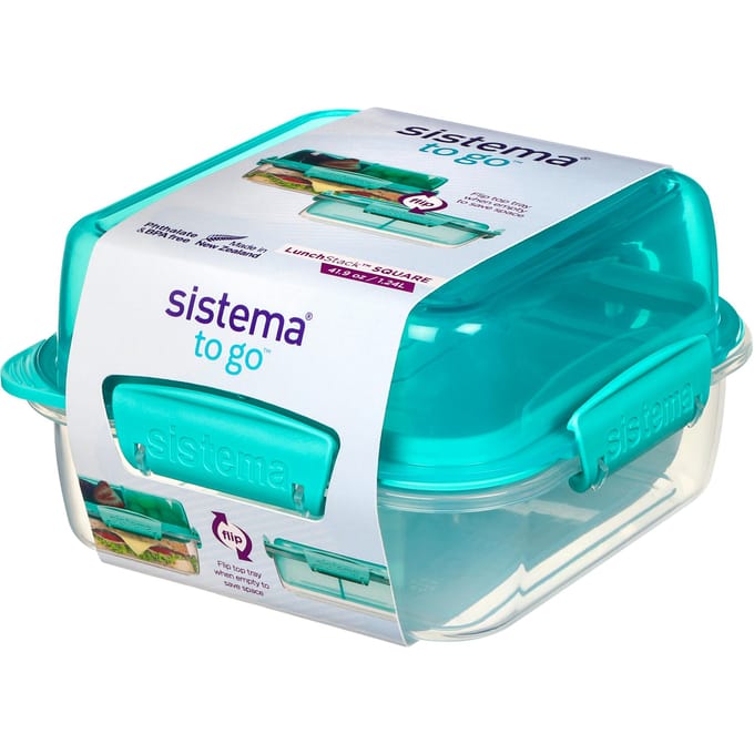 Sistema Lunch Stack To Go Square 1240 ml