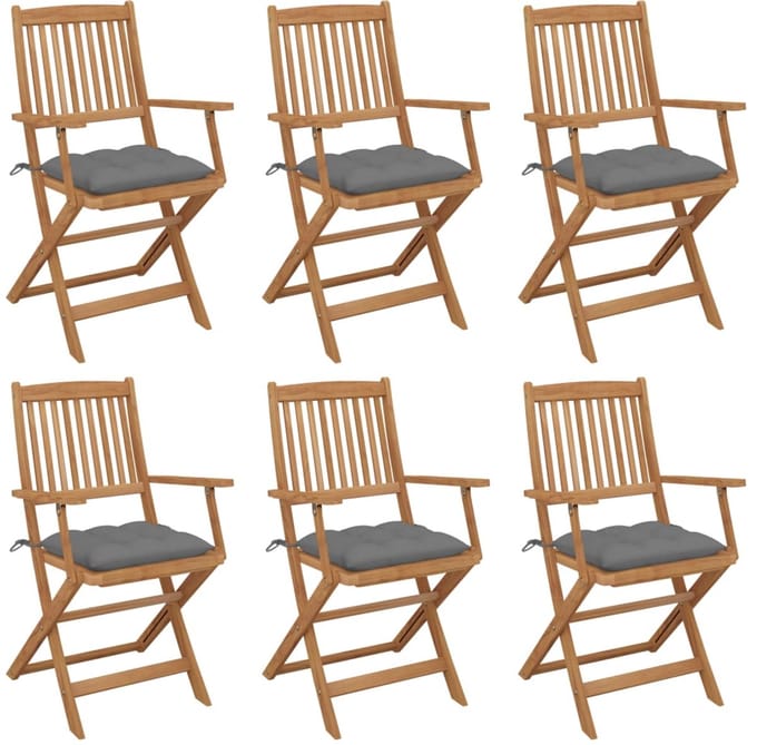 Tuinstoelen - Set van 6 - Massief