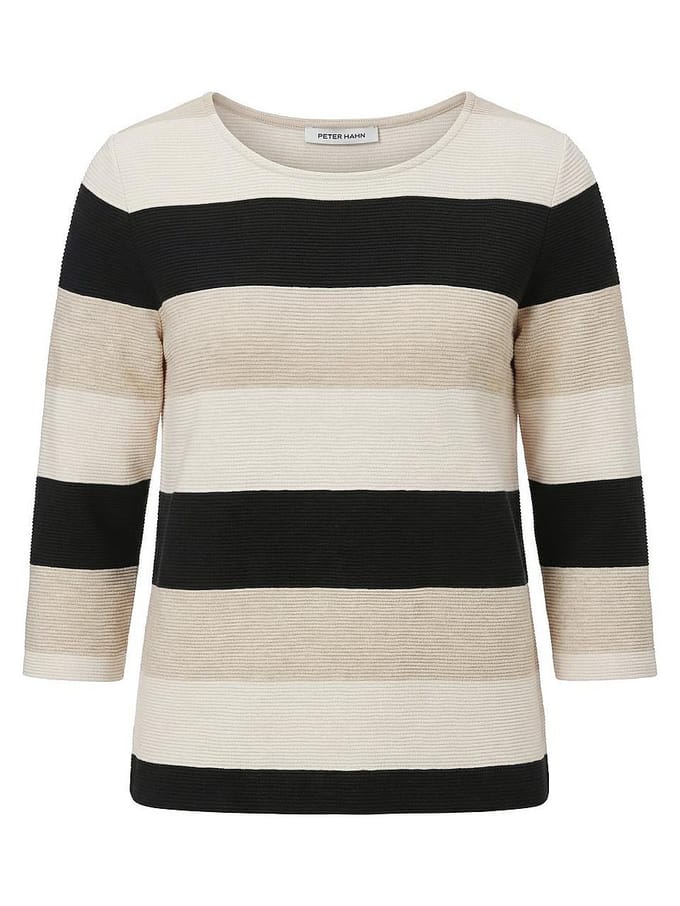 Shirt ronde hals Van Peter Hahn beige