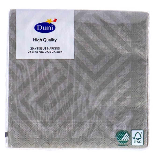 Servetten - Mosaic Granite Grey - 24x24 cm