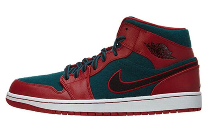 Jordan 1 Mid Gym Red Black Dark Sea 633206-608 44 black
