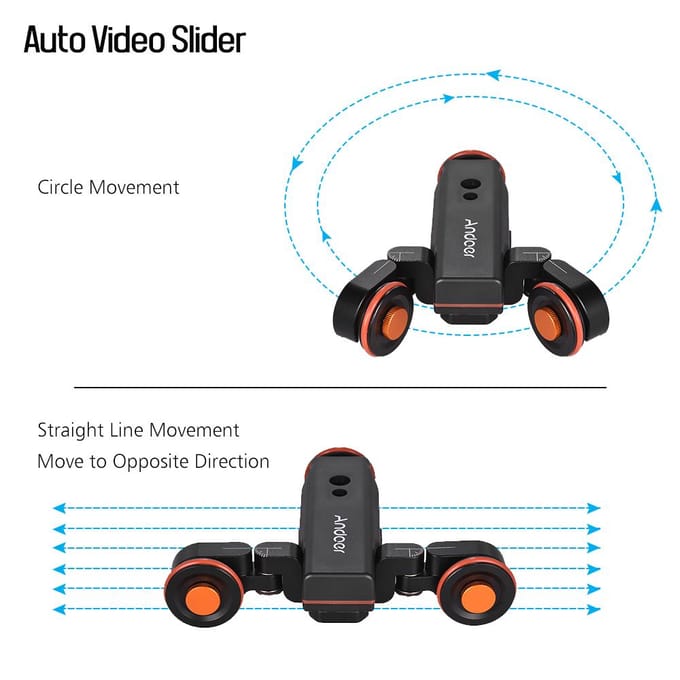 L4 PRO Gemotoriseerde Camera Video Dolly met Schaalaanduiding Elektrische Track Slider Draadloos black
