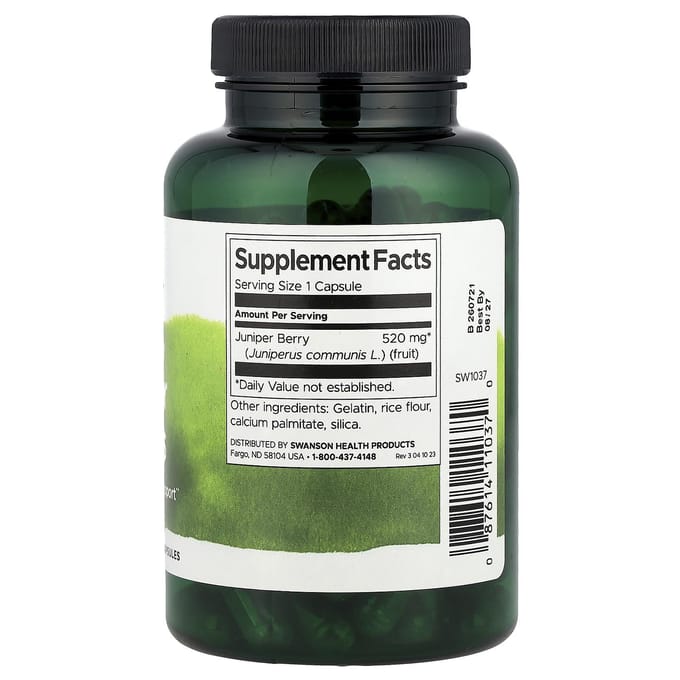 Baie de genévrier Full Spectrum®, 520 mg, 100 capsules