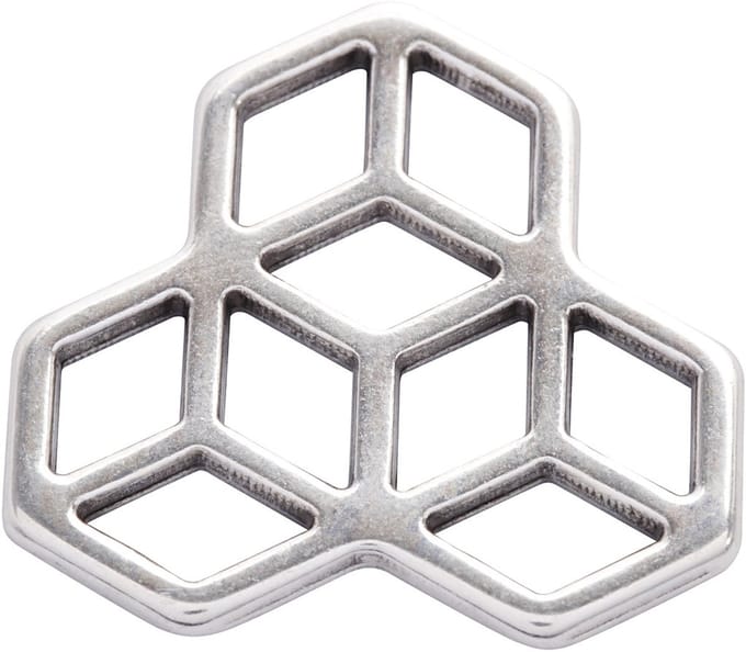 Sieraden hanger, d 30 mm, verzilverd, 1 stuk